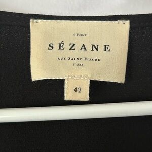 Sézane Black Midi Dress